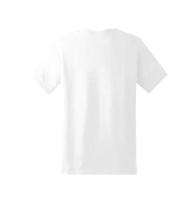 Camiseta NMDS blanca unisex vista trasera con logo