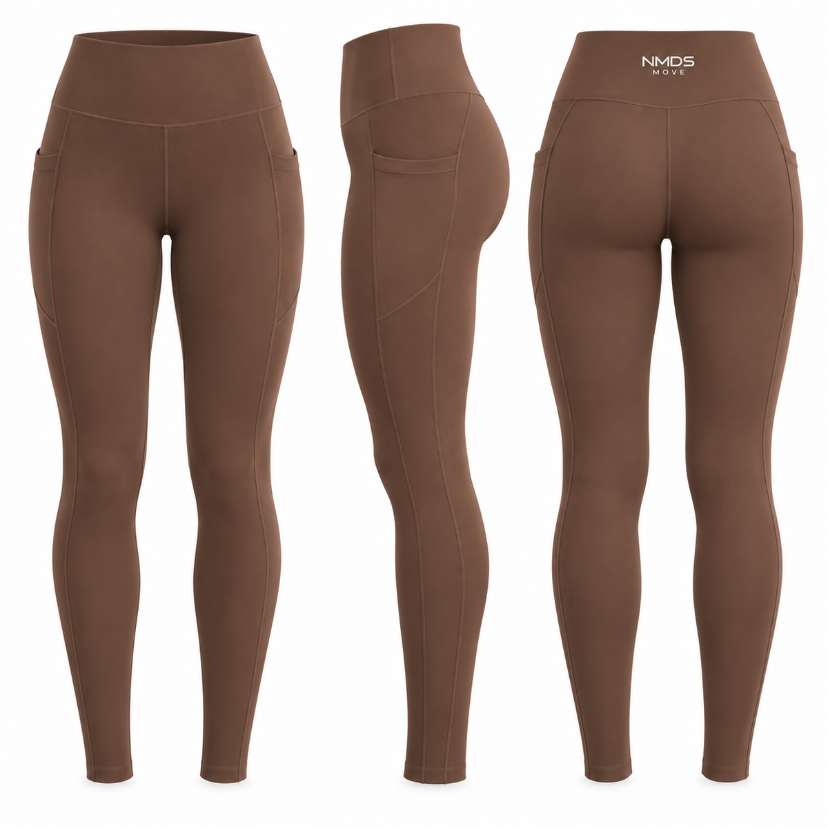 Leggins deportivos con bolsillo coffee