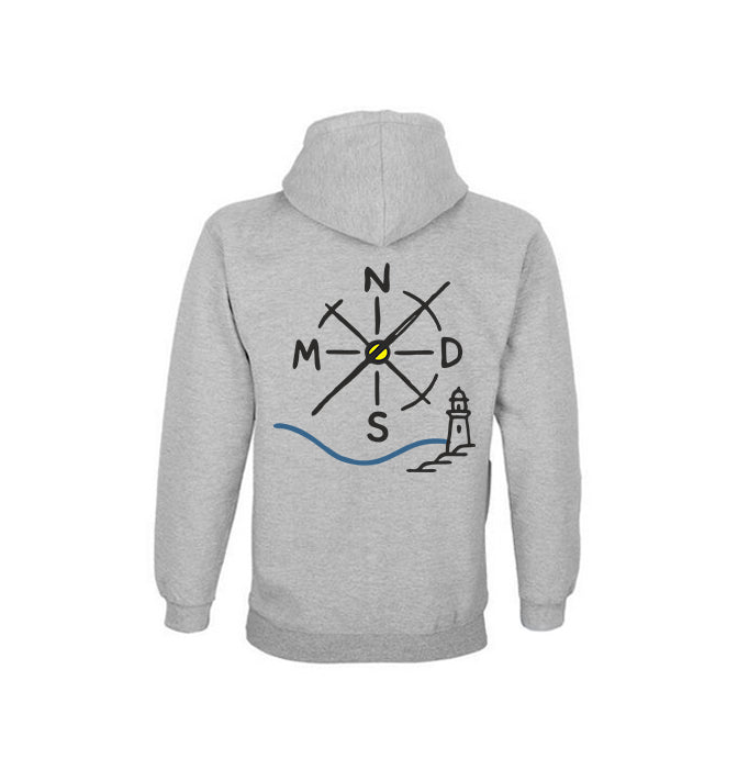 Sudadera NMDS 24/7 infantil gris con capucha vista trasera