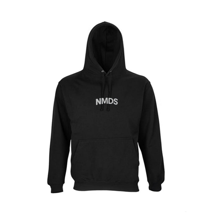 Sudadera NMDS 24/7 infantil negro con capucha vista frontal