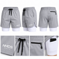 Short deportivo 2 en 1 NMDS MOVE gris