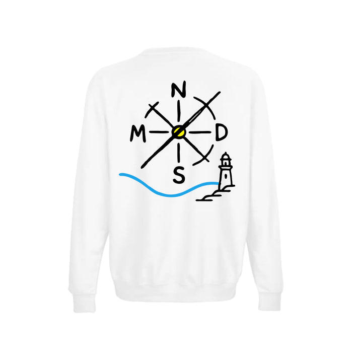 Sudadera NMDS 24/7 blanca vista trasera