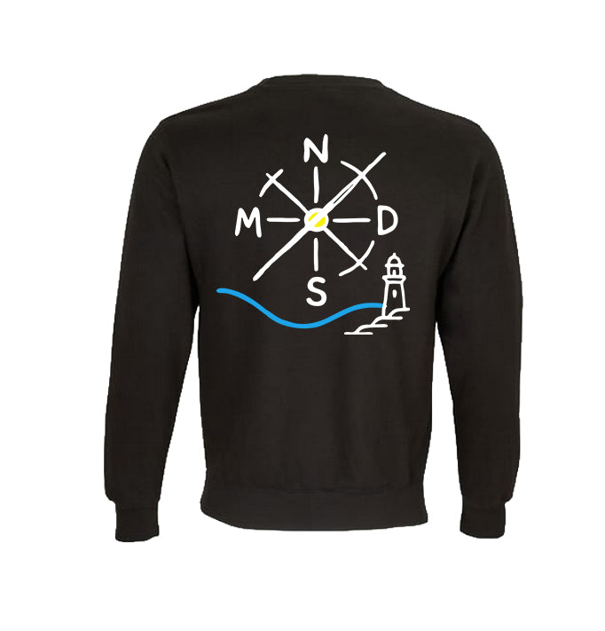 Sudadera NMDS 24/7 negra vista trasera