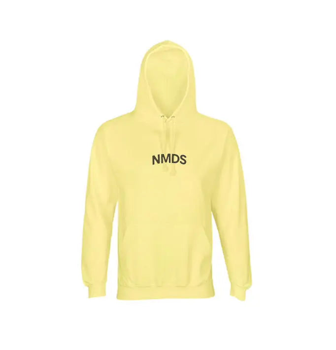 Sudadera NMDS 24/7 amarilla con capucha vista frontal