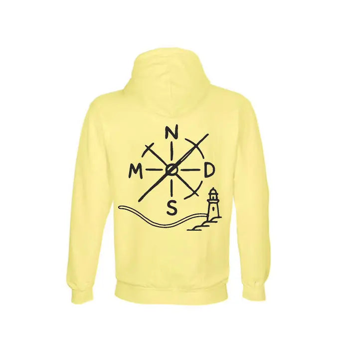 Sudadera NMDS 24/7 amarilla con capucha vista trasera