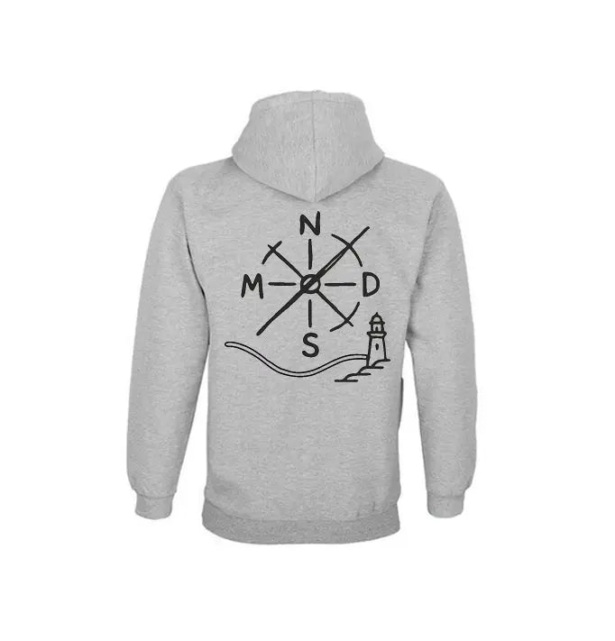 Sudadera NMDS 24/7 gris con capucha vista trasera