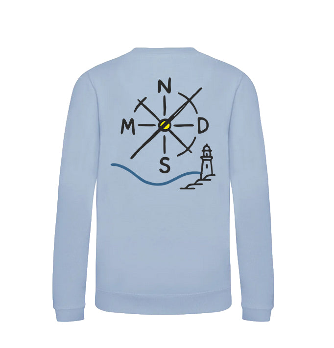 Sudadera NMDS 24/7 infantil azul claro vista trasera
