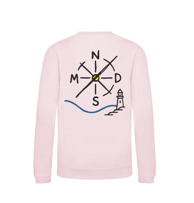 Sudadera NMDS 24/7 infantil rosa vista trasera