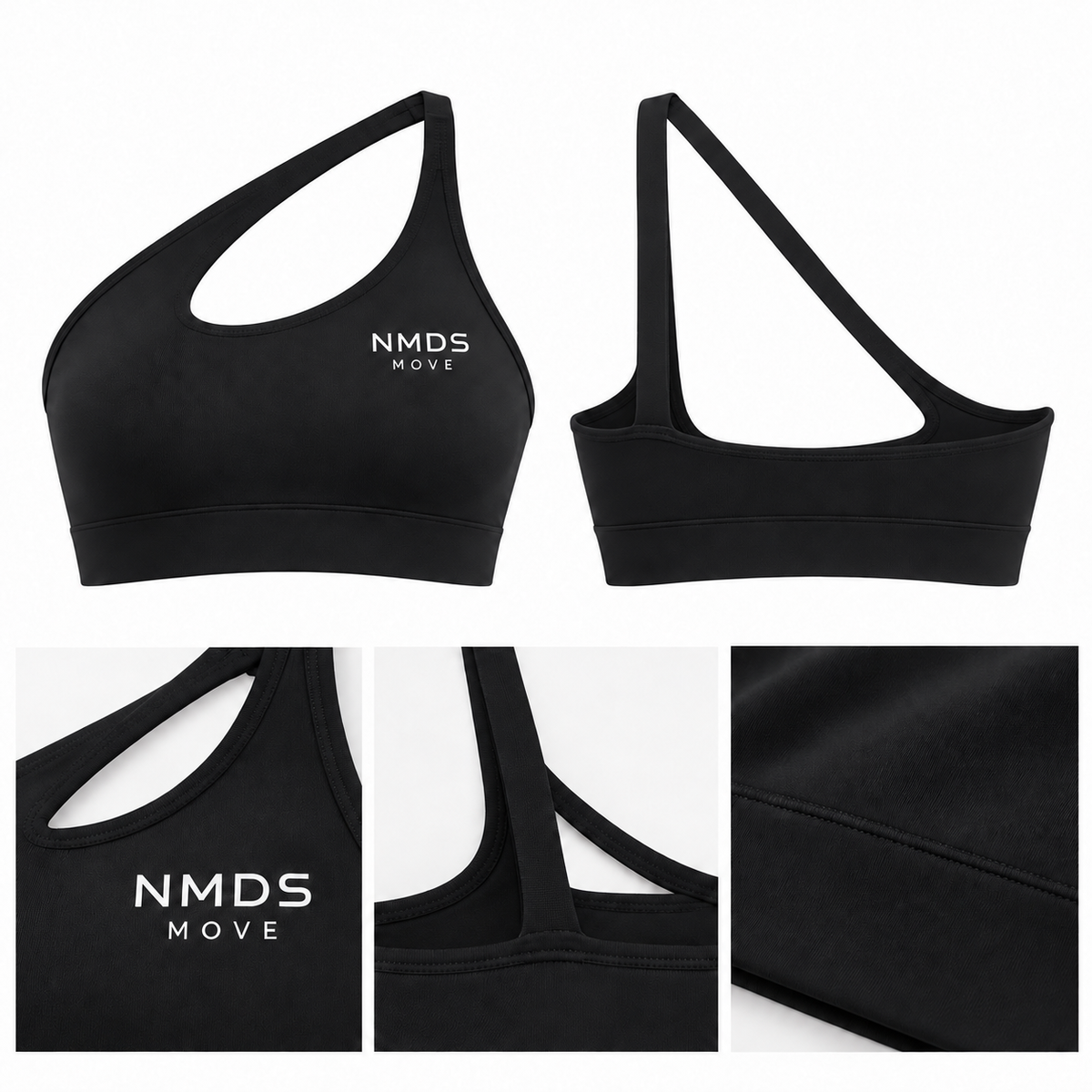 Top Deportivo One Shoulder Negro