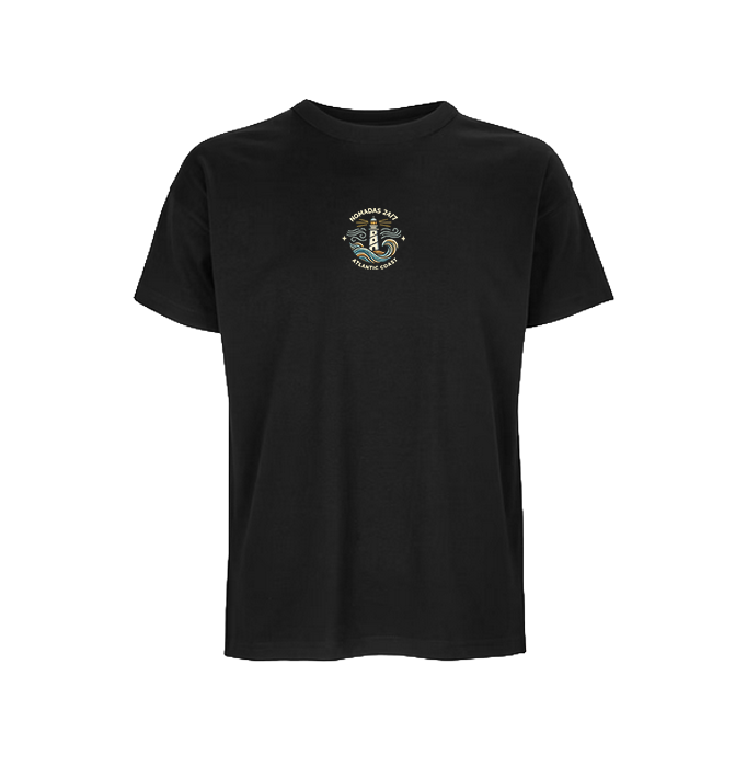 Vista frontal de la camiseta negra Galicia Wild Classic