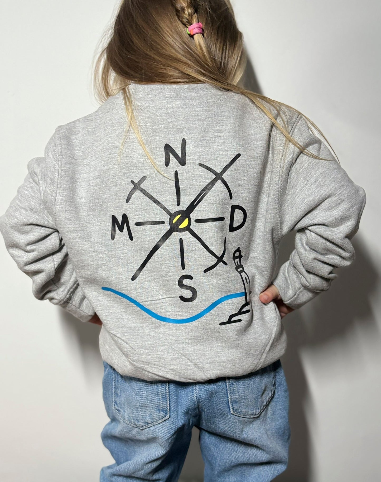 Sudadera cuello redondo Nómadas 24/7 niños, algodón suave