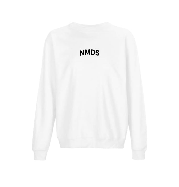 Sudadera NMDS 24/7 blanca vista frontal